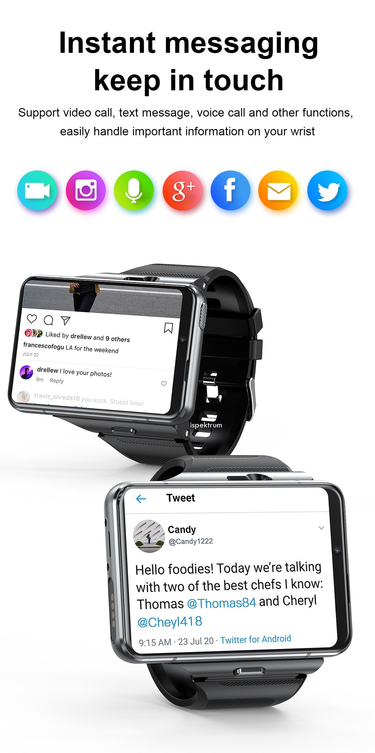 Android smartwatch with texting hotsell